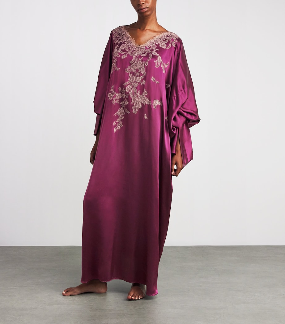 TORLOWEI Purple Silk Nana Boubou Kaftan