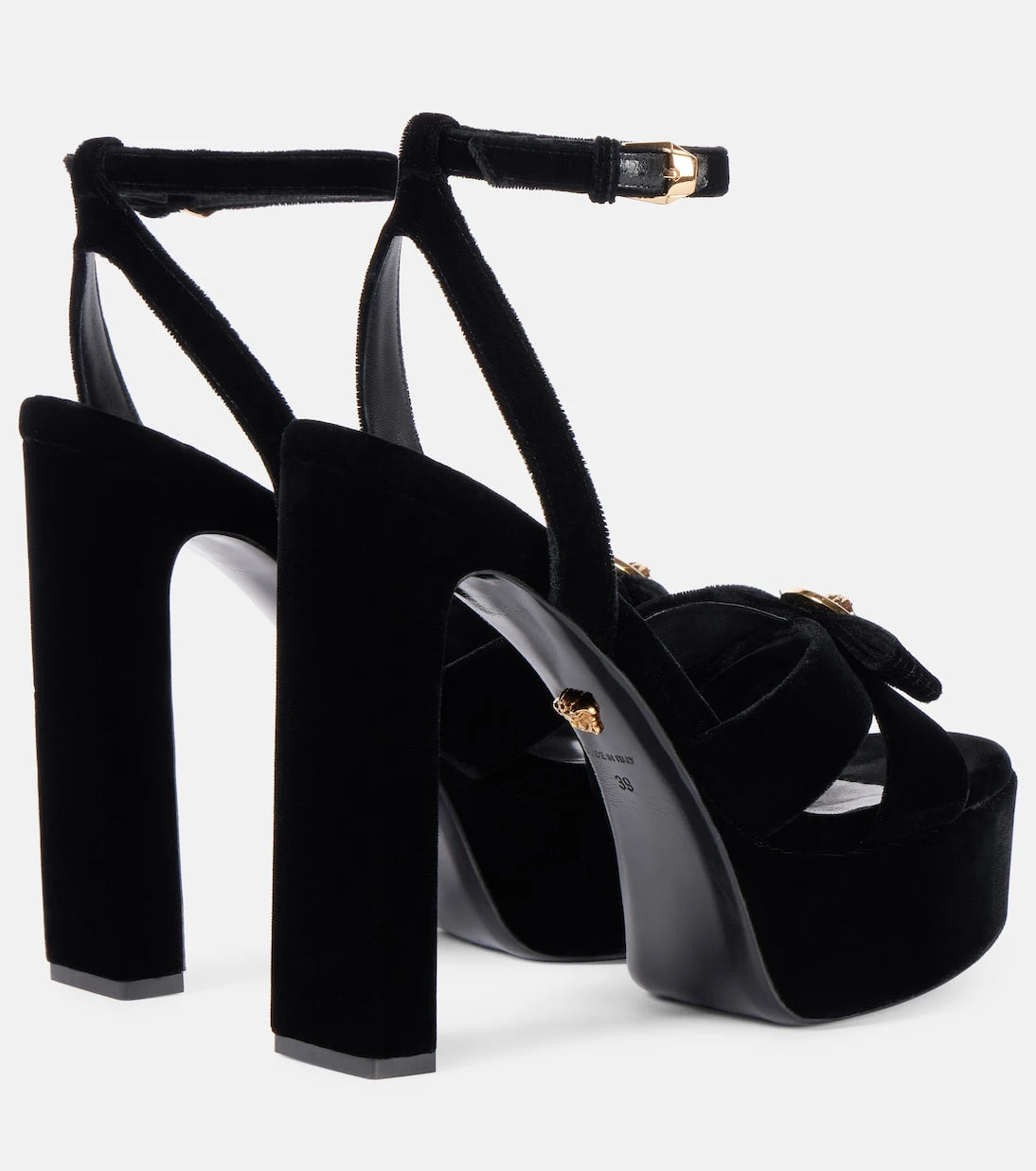 Versace - Medusa kadife platform sandaletler