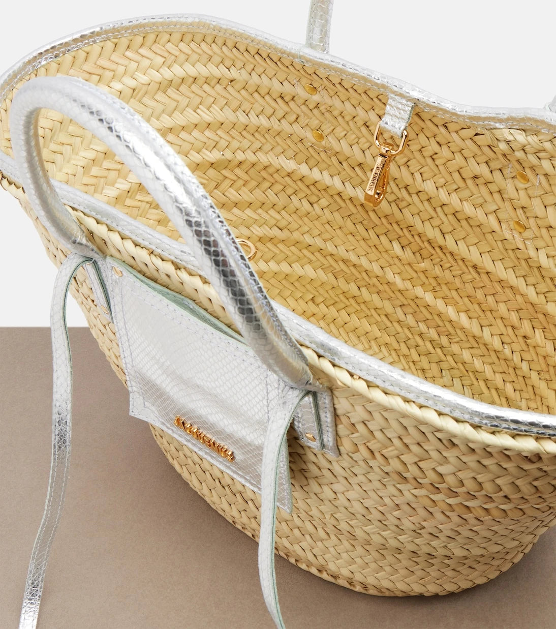 Jacquemus - Soli Medium croc-effect raffia basket bag