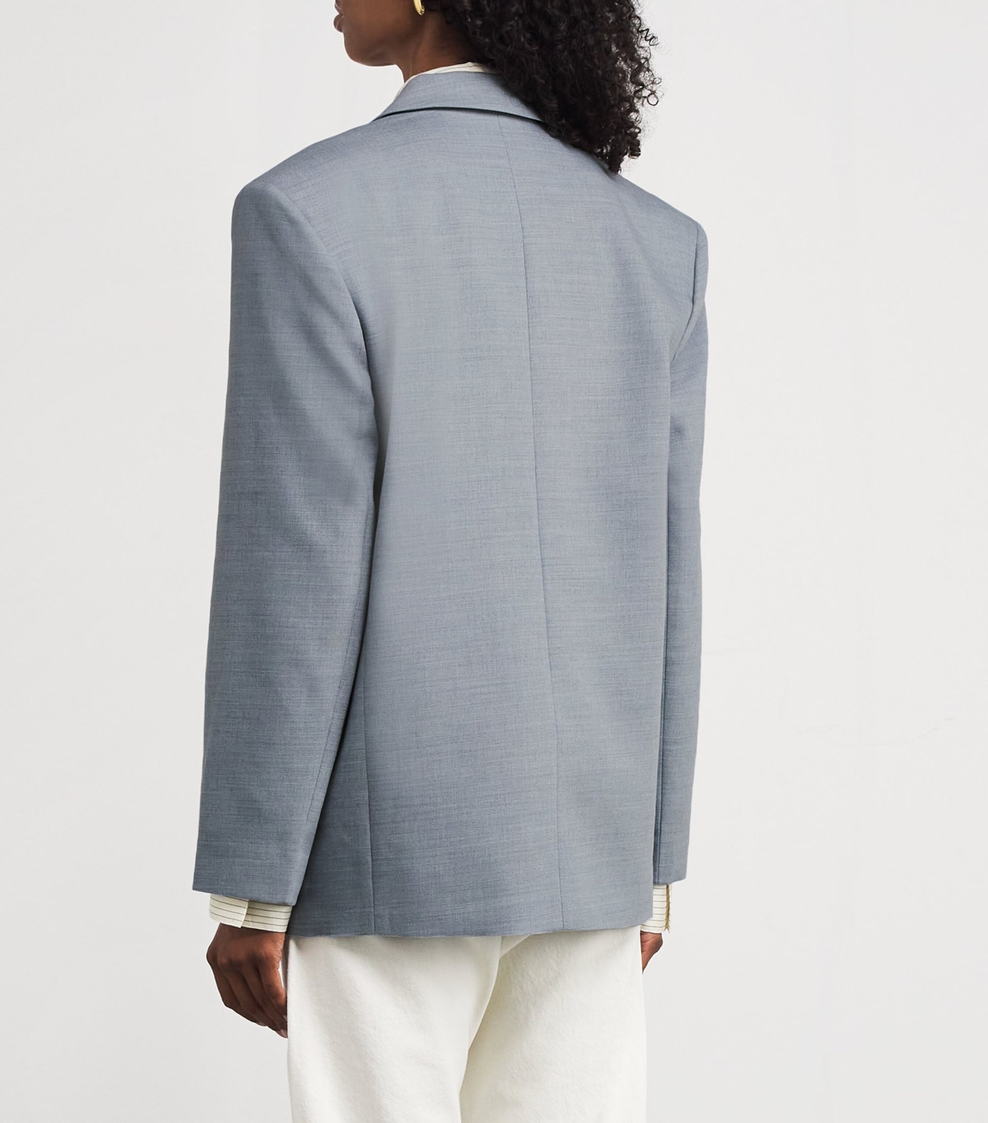 ANINE BING Blue Quinn Single-Breasted Blazer