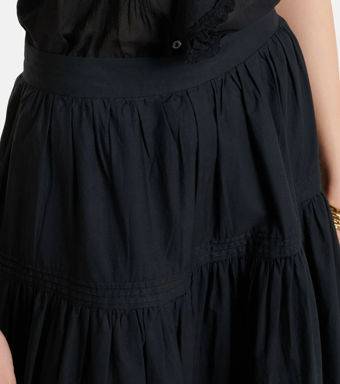 Dôen - Sebastiane cotton poplin midi skirt