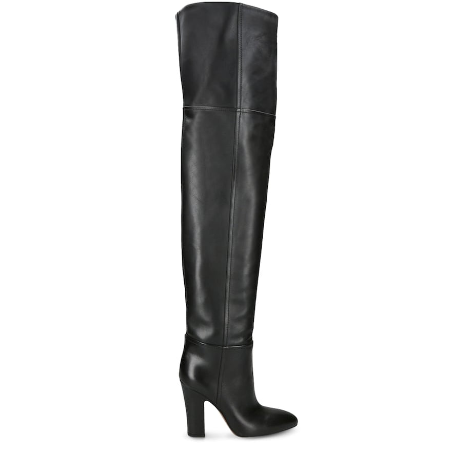 Black Leather Lavinia Knee-High Boots 100
