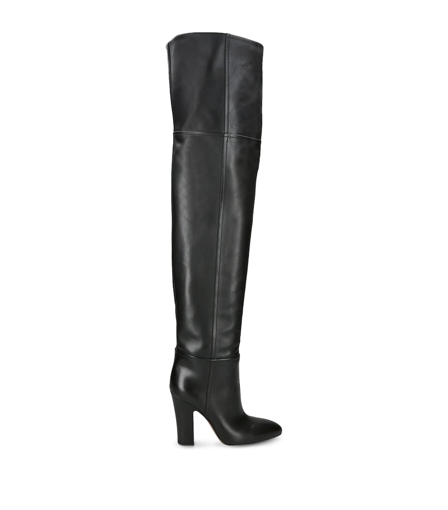 Black Leather Lavinia Knee-High Boots 100