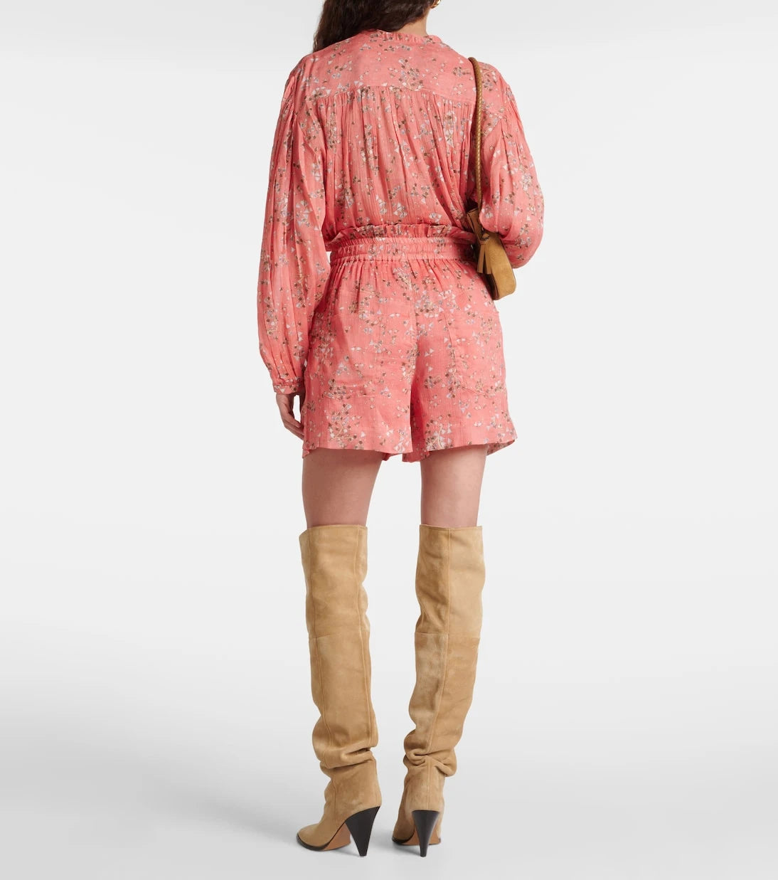 Isabel Marant - Ceyane floral cotton and silk shorts