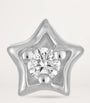 Maria Tash White Gold and Diamond Solitaire Star Threaded Stud Earring (3mm)