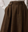 Brown Birdseye Tweed Evilyn Maxi Skirt