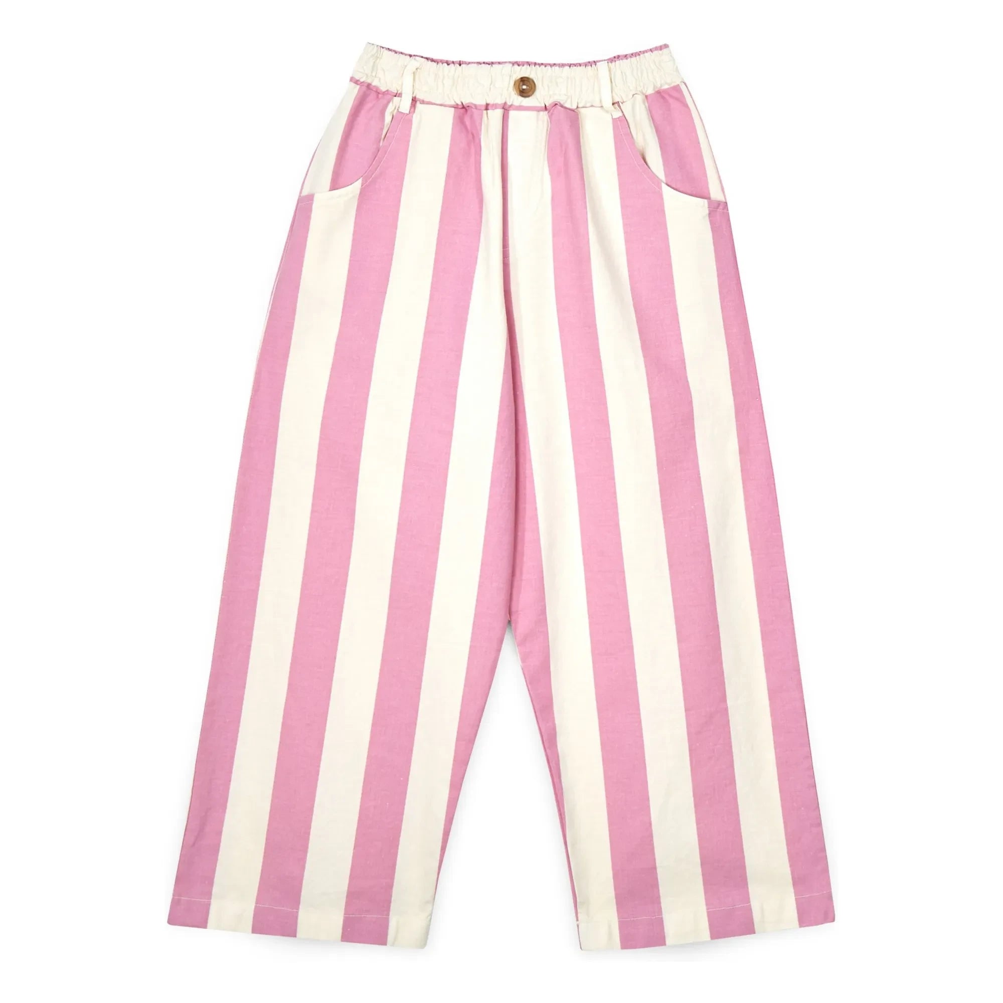Mipounet - Claude Striped Organic Cotton Trousers | Pink