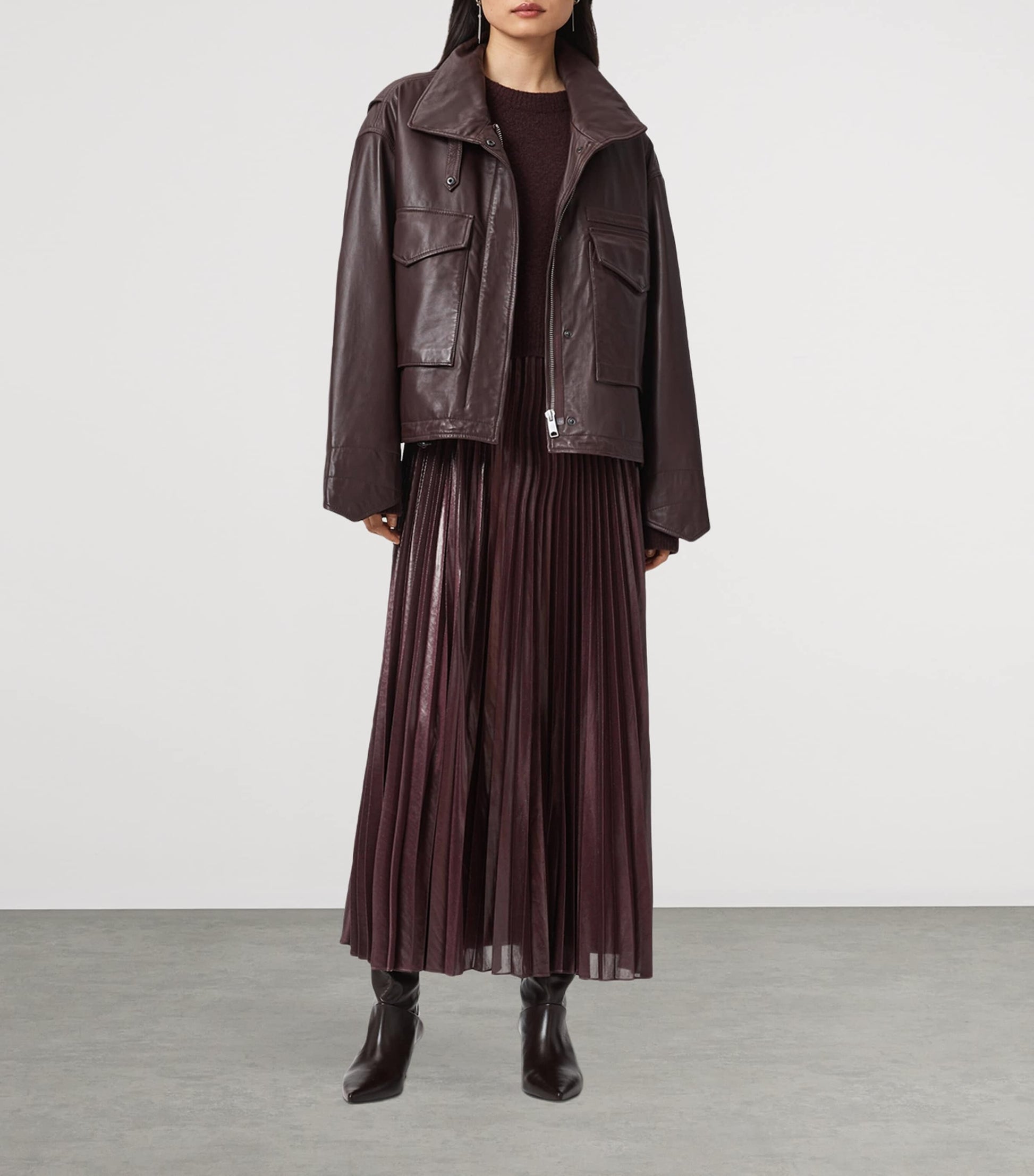 Clay Leather Jacket OXBLOOD RED