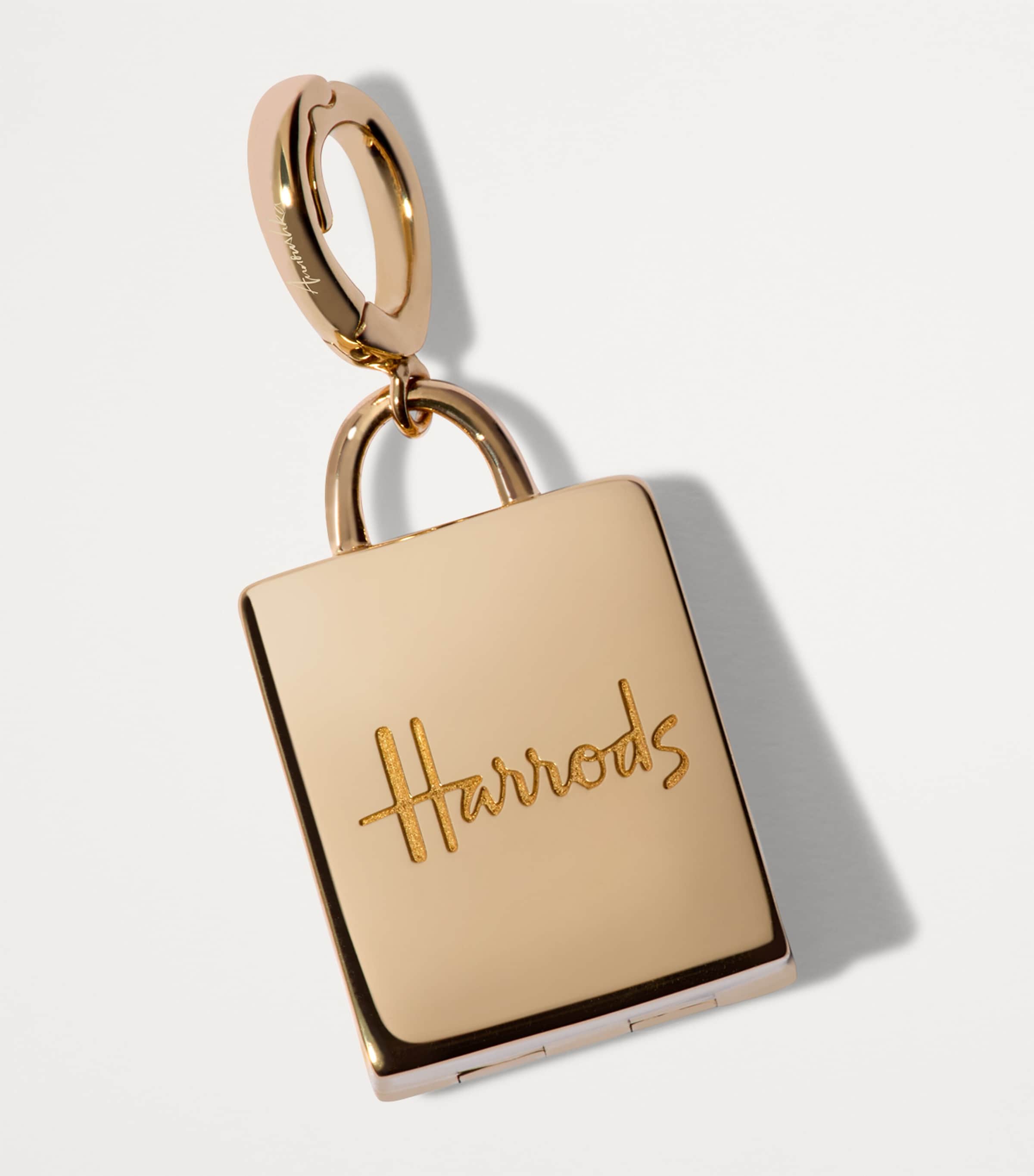Annoushka x Harrods Yellow Gold and Malachite My Life in Charms Shopping Bag Locket Charm