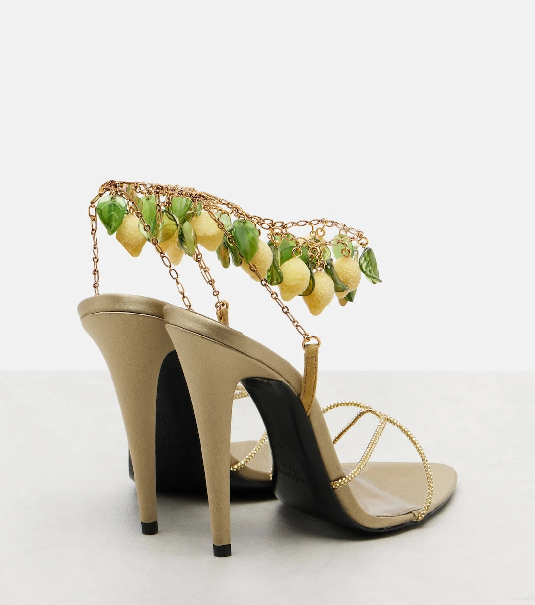 Saint Laurent - Mon Chéri embellished suede sandals