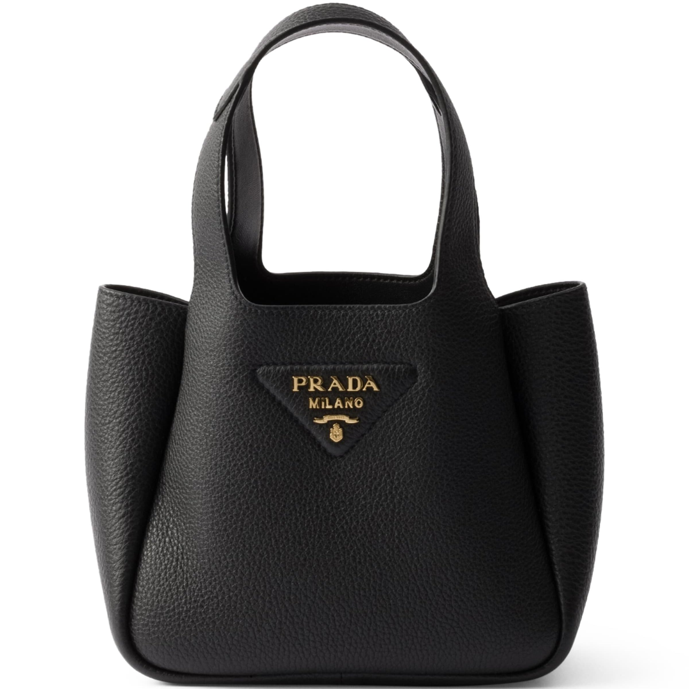 Black Mini Leather Top-Handle Bag