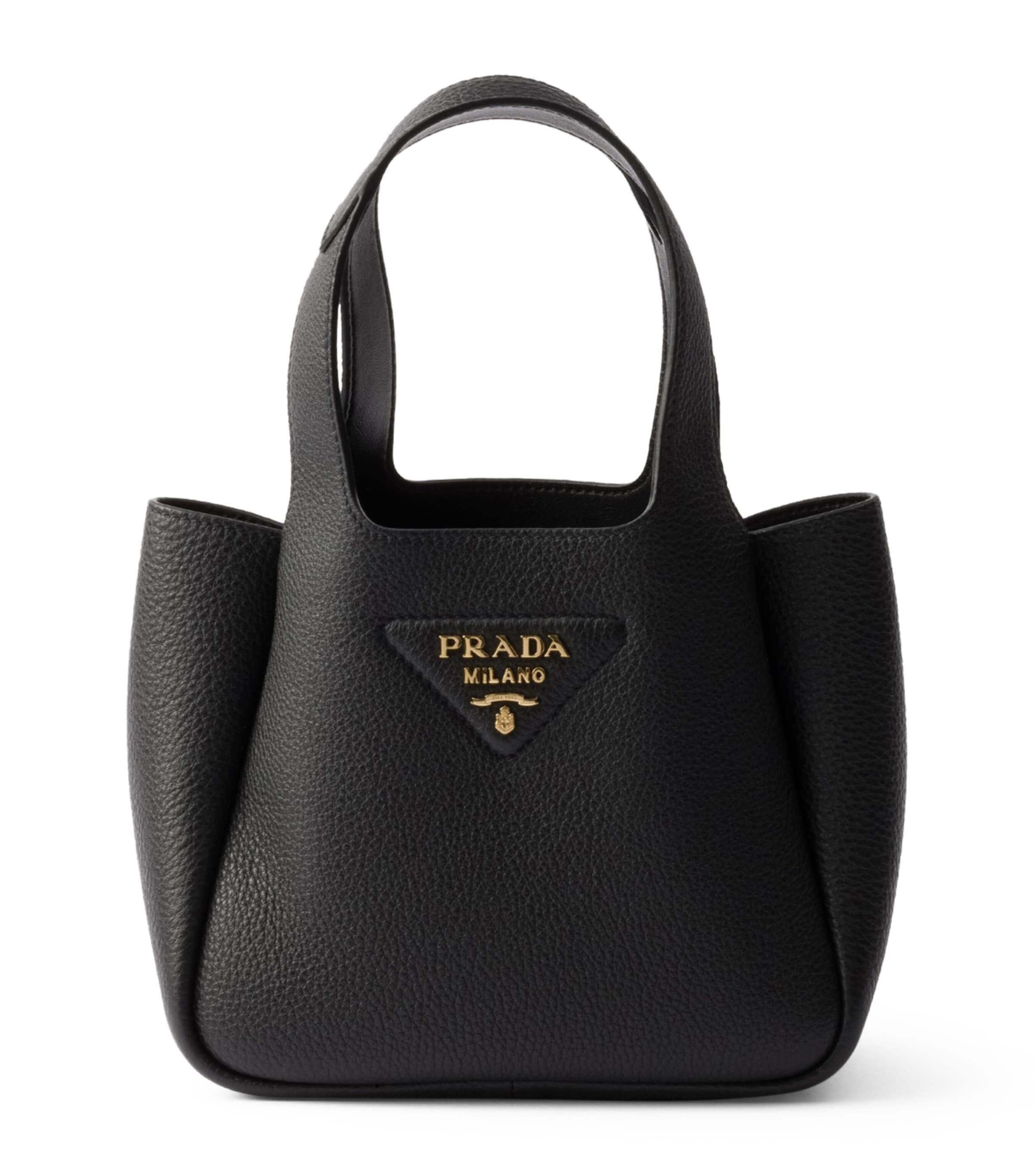 Black Mini Leather Top-Handle Bag