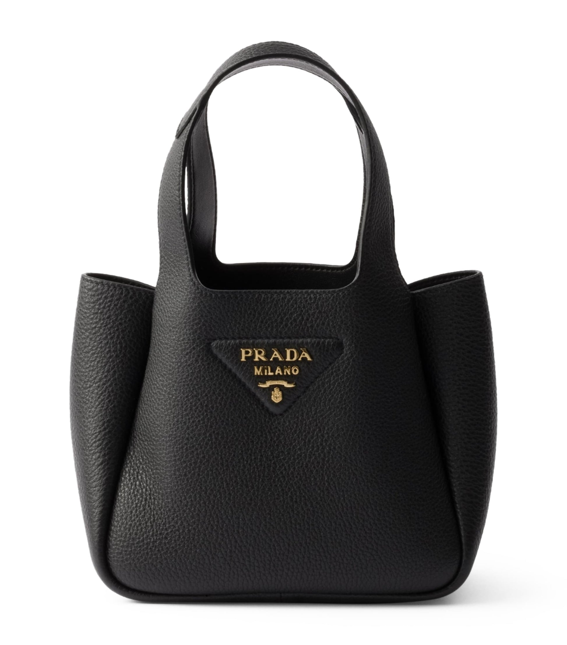 Black Mini Leather Top-Handle Bag
