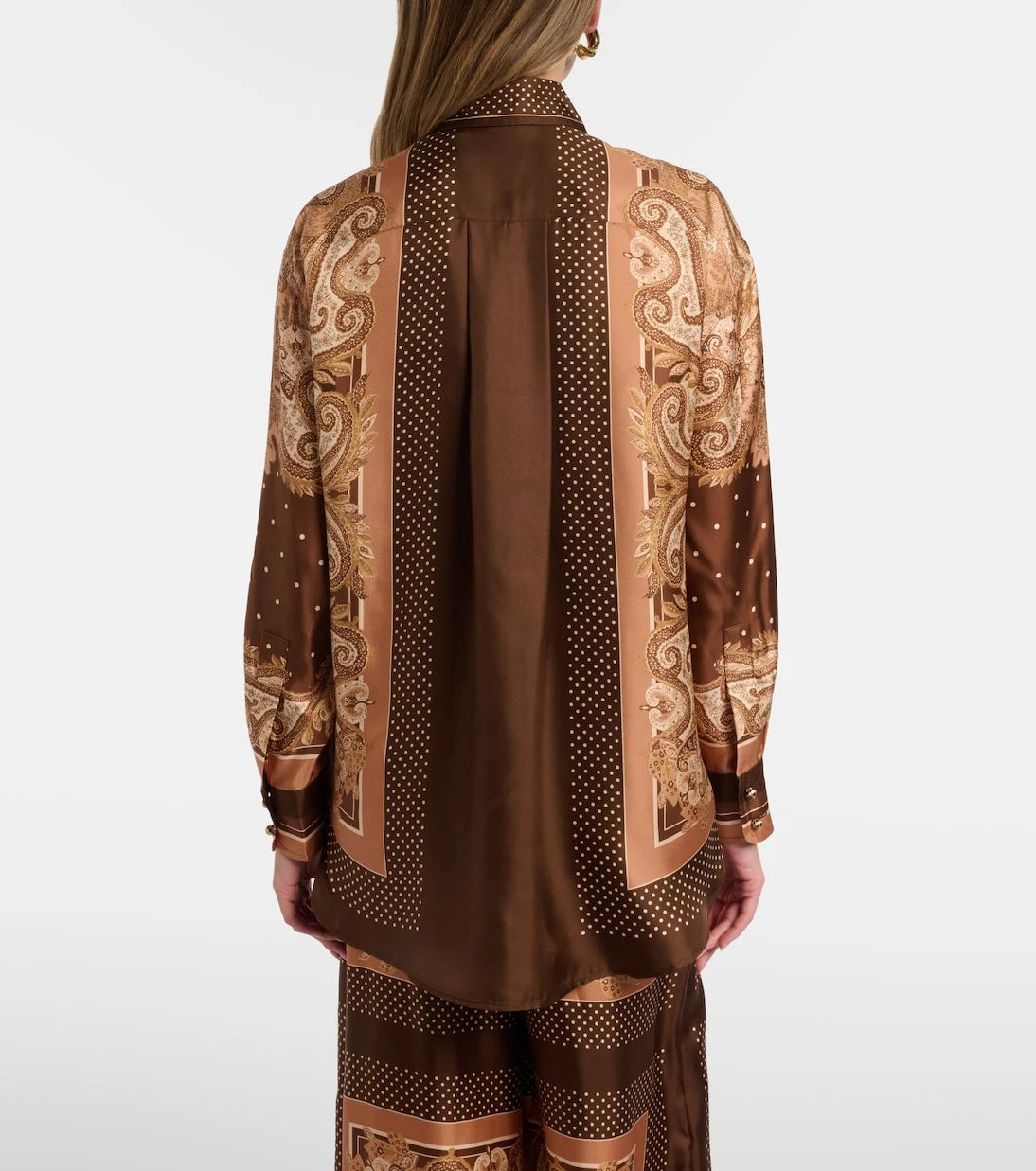 Zimmermann - قميص لونا الحريري بنقشة بيزلي