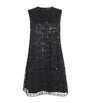 MAX&Co. Black Sequin Check Mini Dress