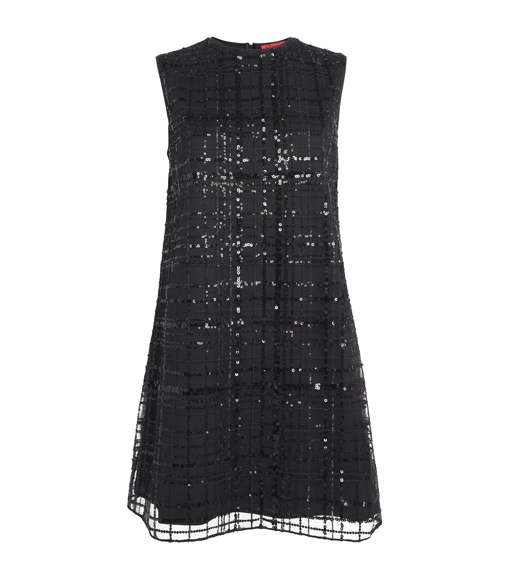 MAX&Co. Black Sequin Check Mini Dress