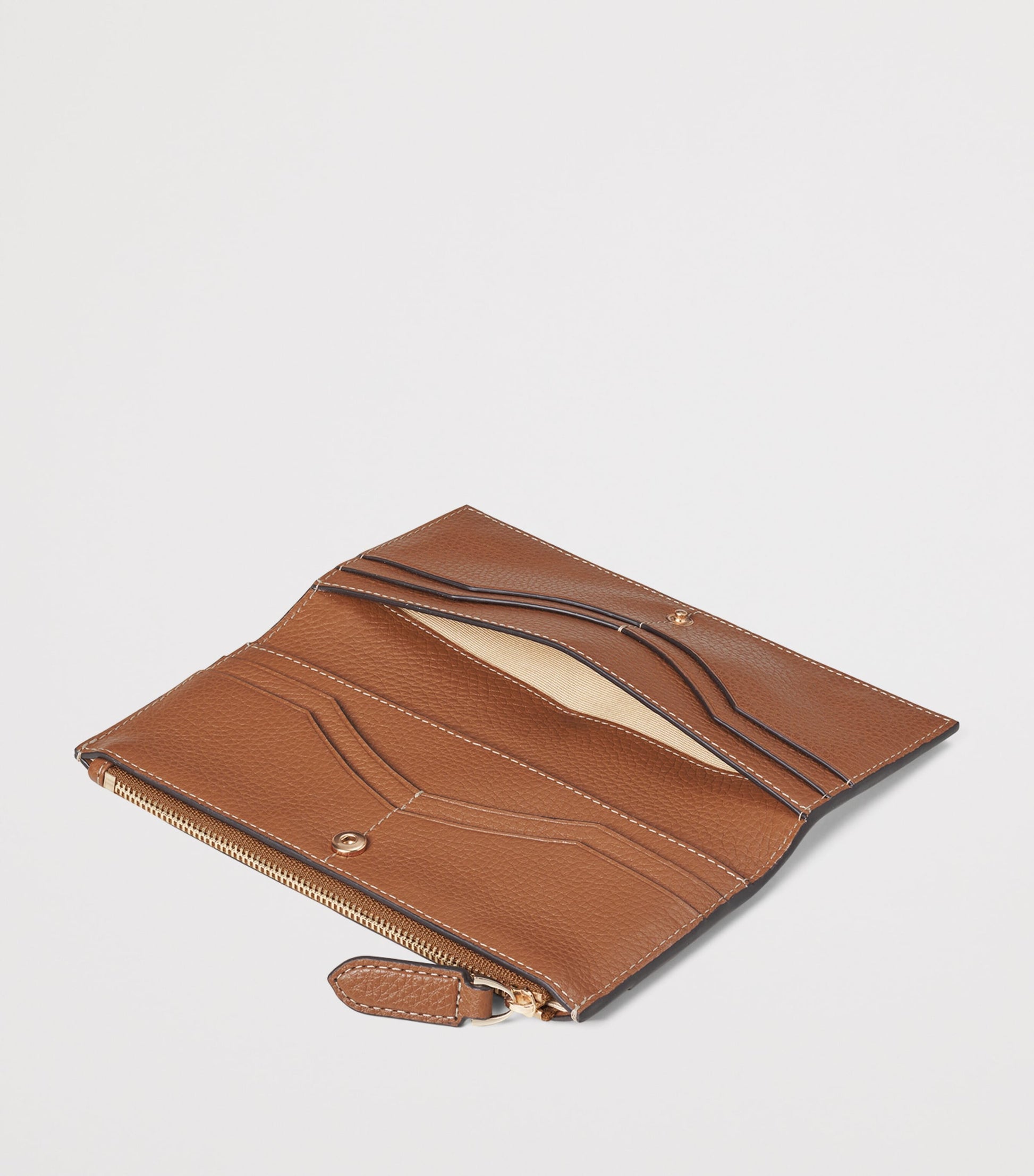 Aspinal Of London Brown Large Leather Hudson Purse