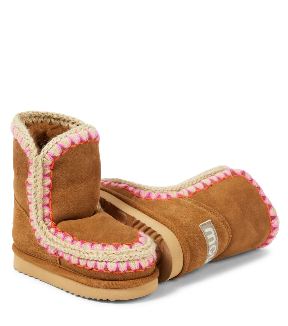 Mou Kids - Shearling-lined suede ankle boots