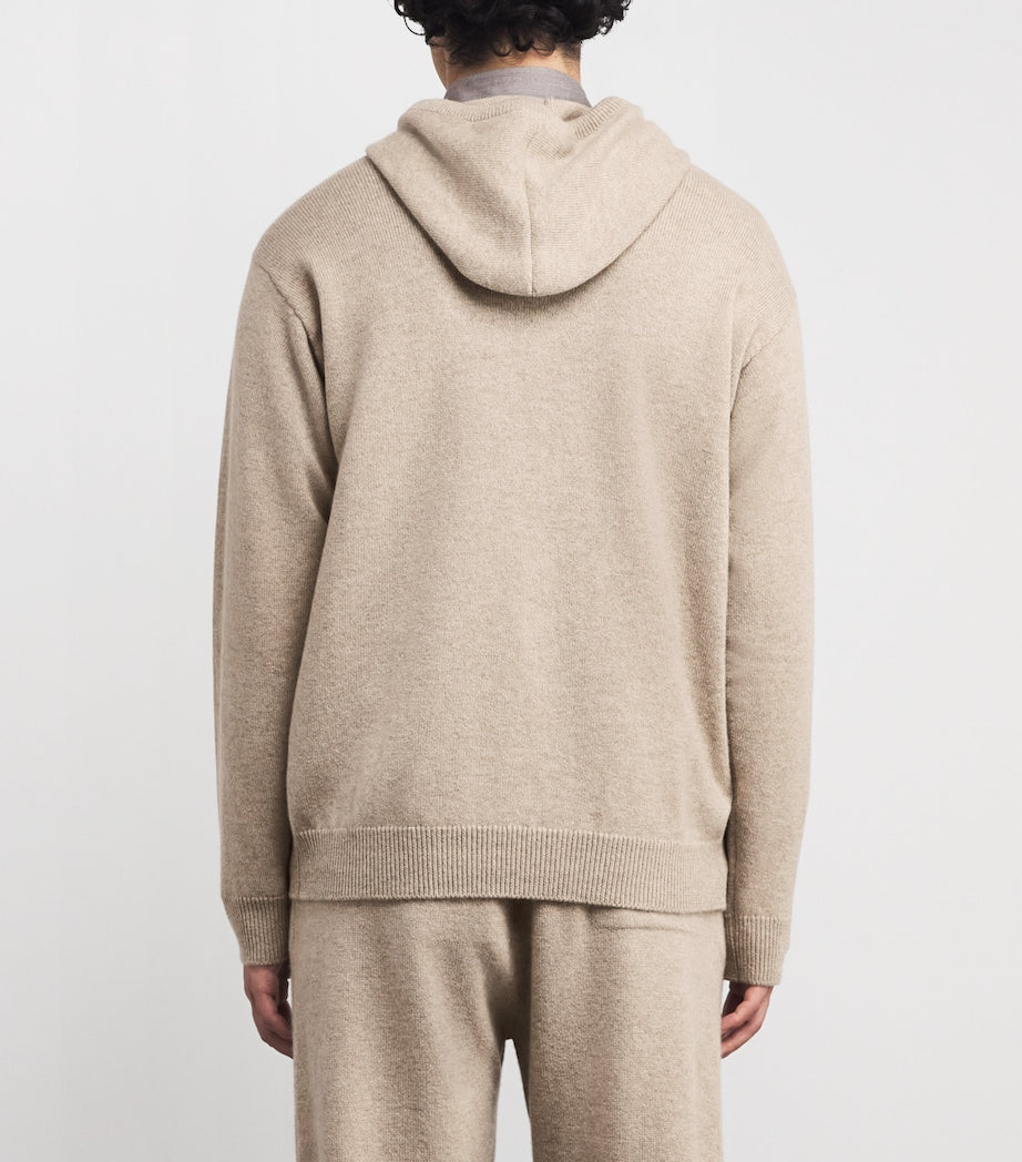 Beige Cashmere Hoodie