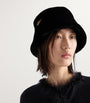 Black Faux Fur Bucket Hat