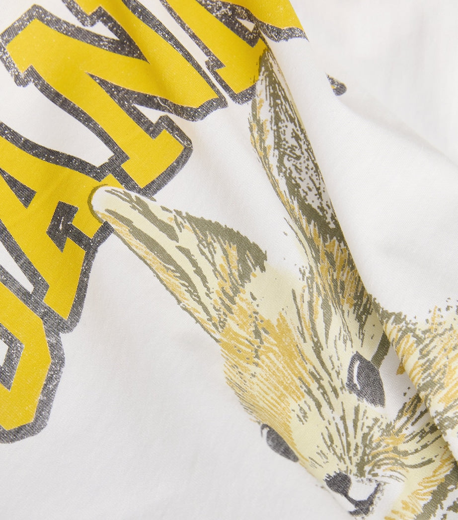 GANNI White Organic Cotton Bunny T-Shirt