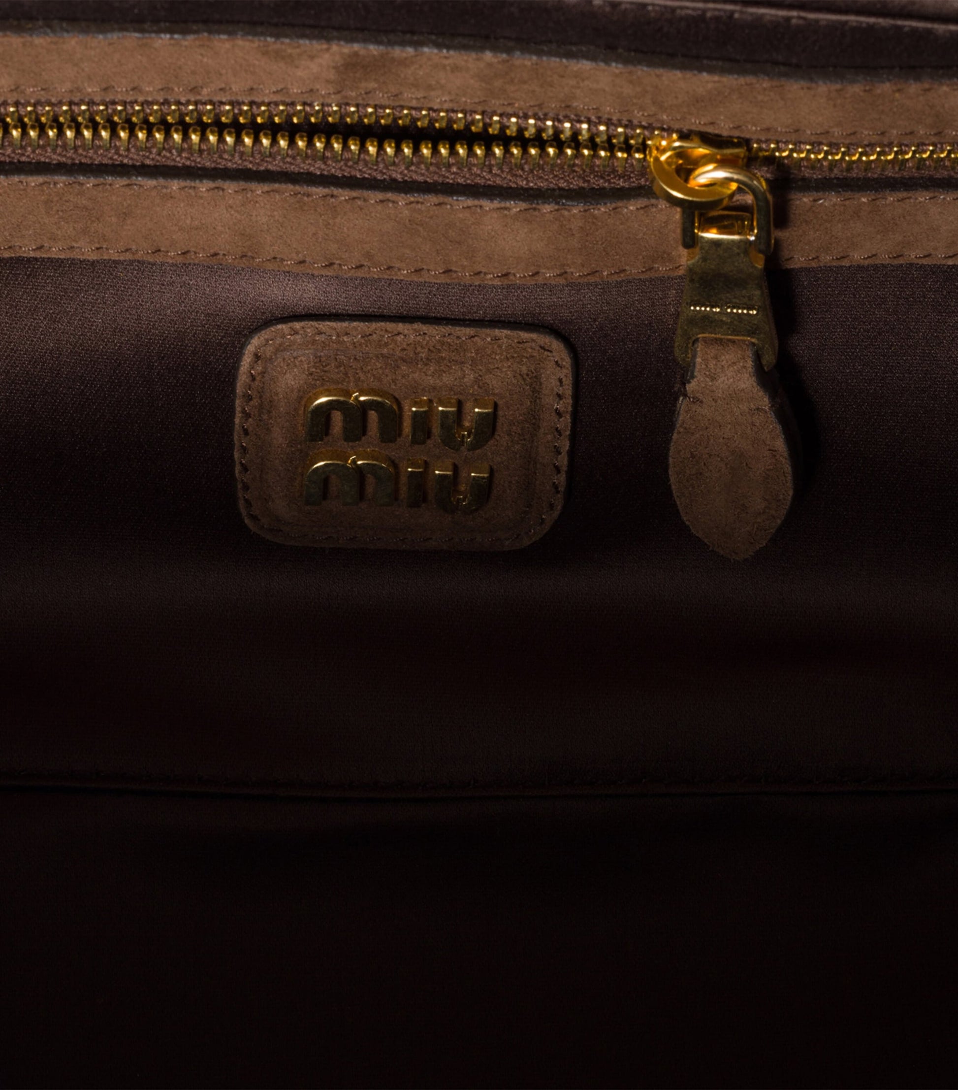 Brown Matelassé Suede Arcadie Top-Handle Bag