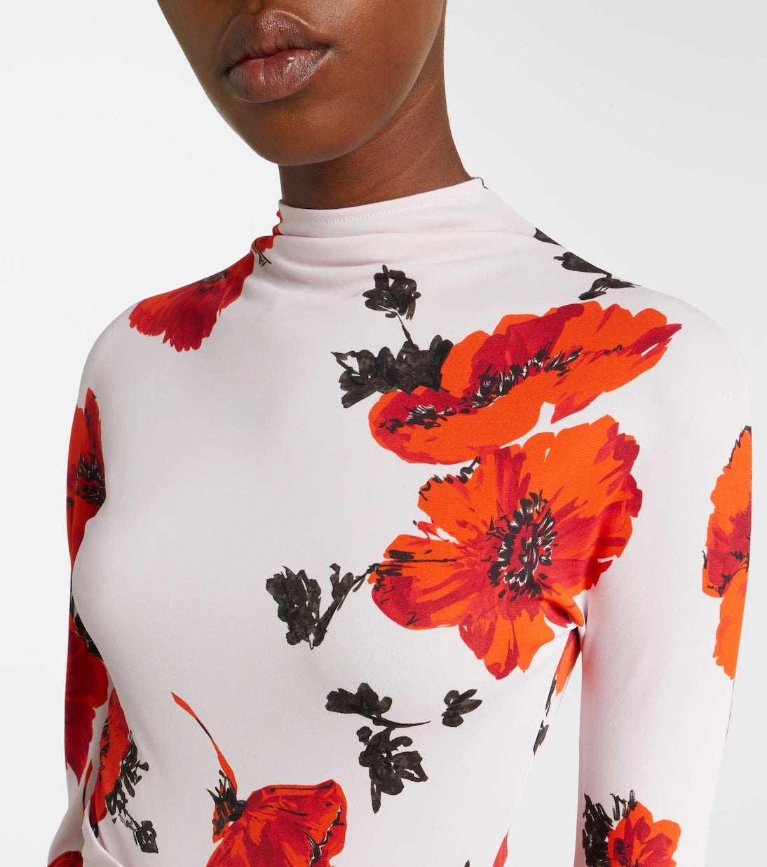 Alaïa - Floral jersey bodysuit