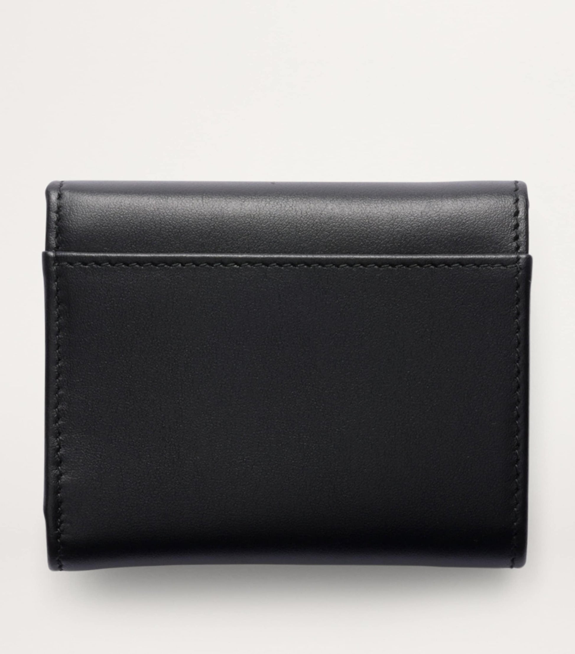Prada Black Small Leather Triangle Wallet