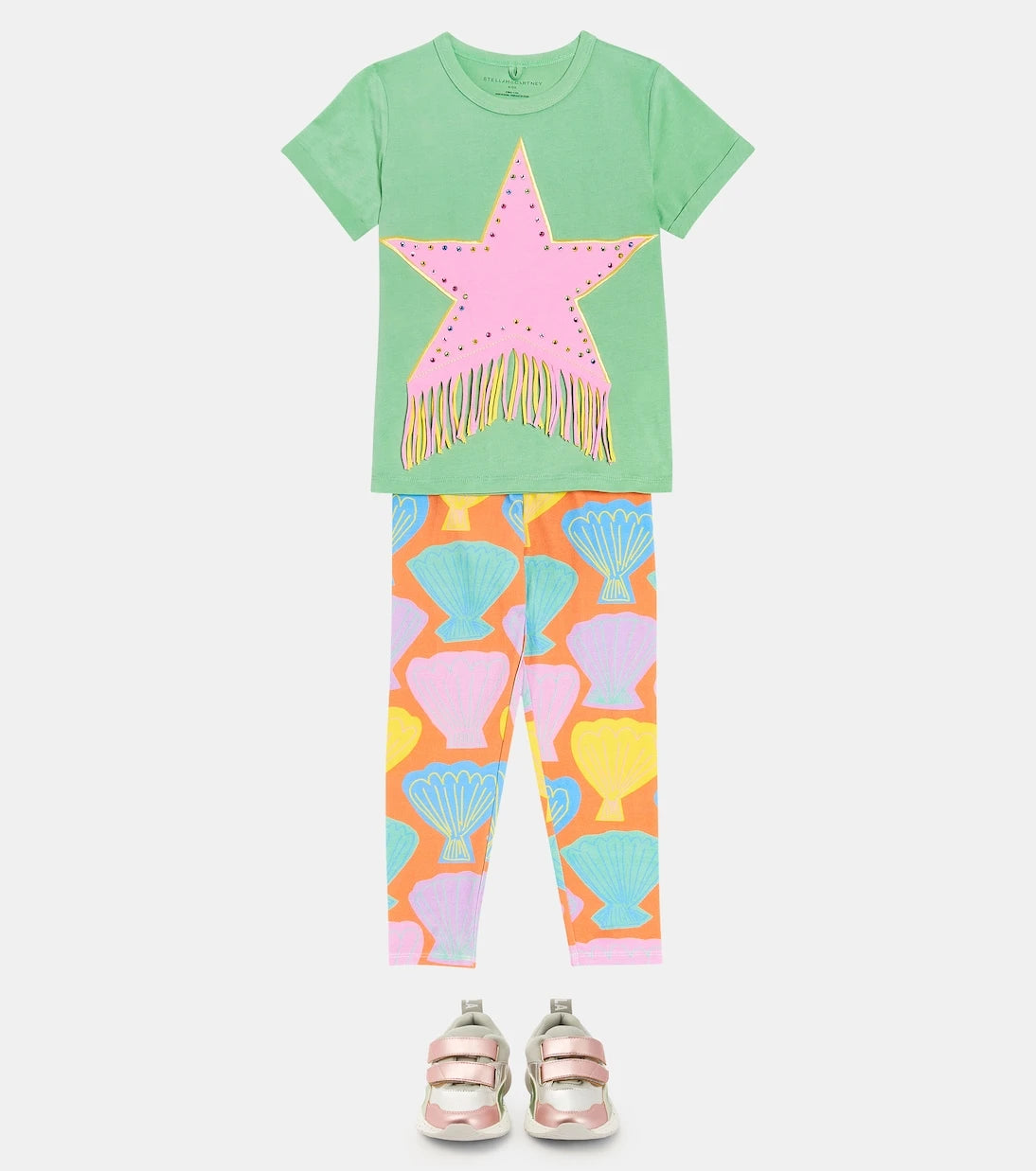 Stella McCartney Kids - Printed cotton-blend leggings