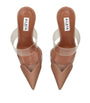 Alaïa Nude Patent Leather Heart Mules 90