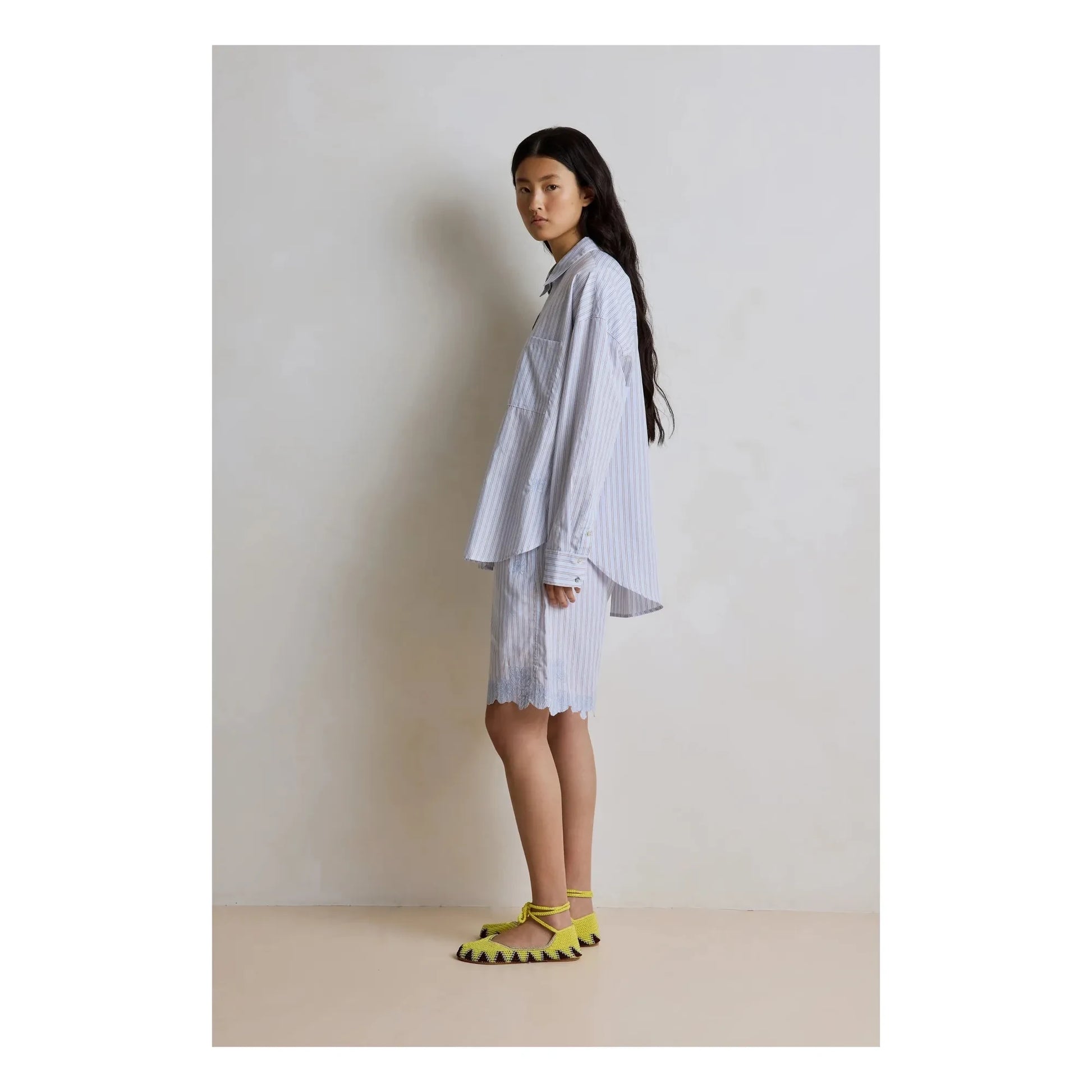 Hod - Kelya Cotton Stripes Shirt | Blue