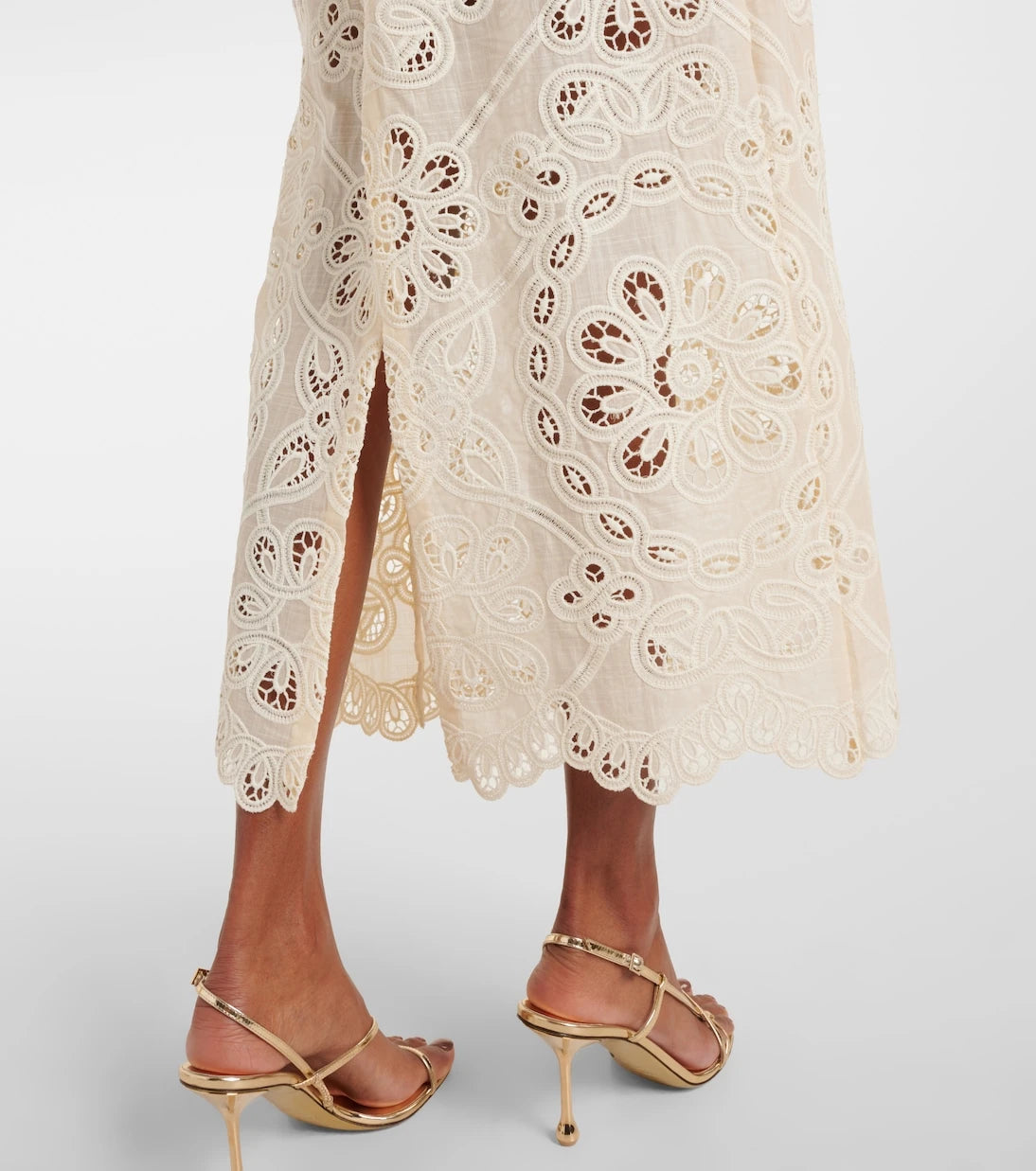 Zimmermann - Rhiannon embroidered cotton midi dress
