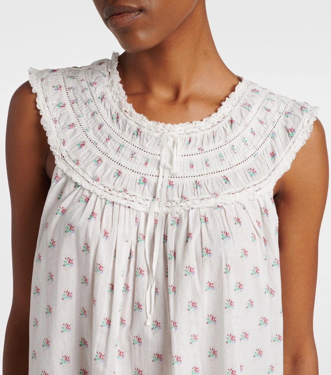 Dôen - Verity floral embroidered cotton minidress