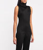 Pleats Please Issey Miyake Black Sleeveless Basics Top