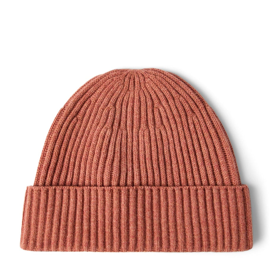 Cashmere English Rib-Knit Beanie