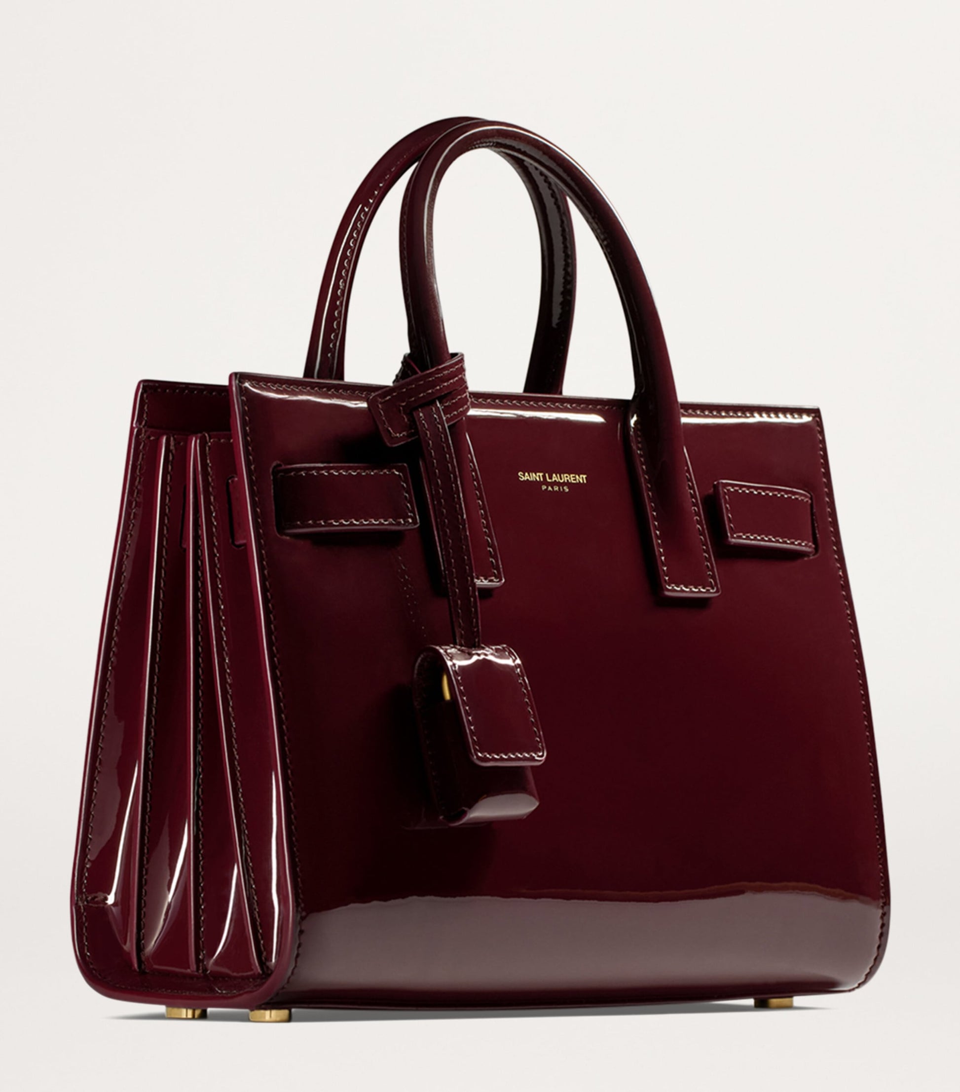 Saint Laurent Red Nano Sac de Jour Tote Bag