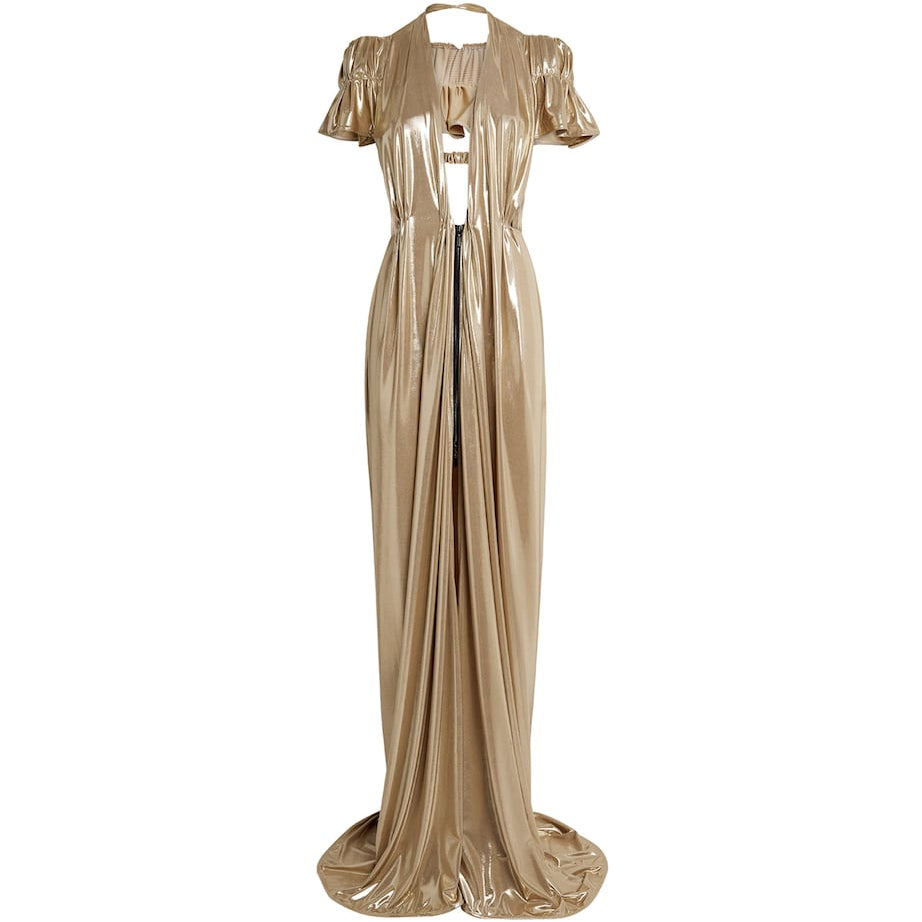 Maticevski Gold Plunge Latitude Gown