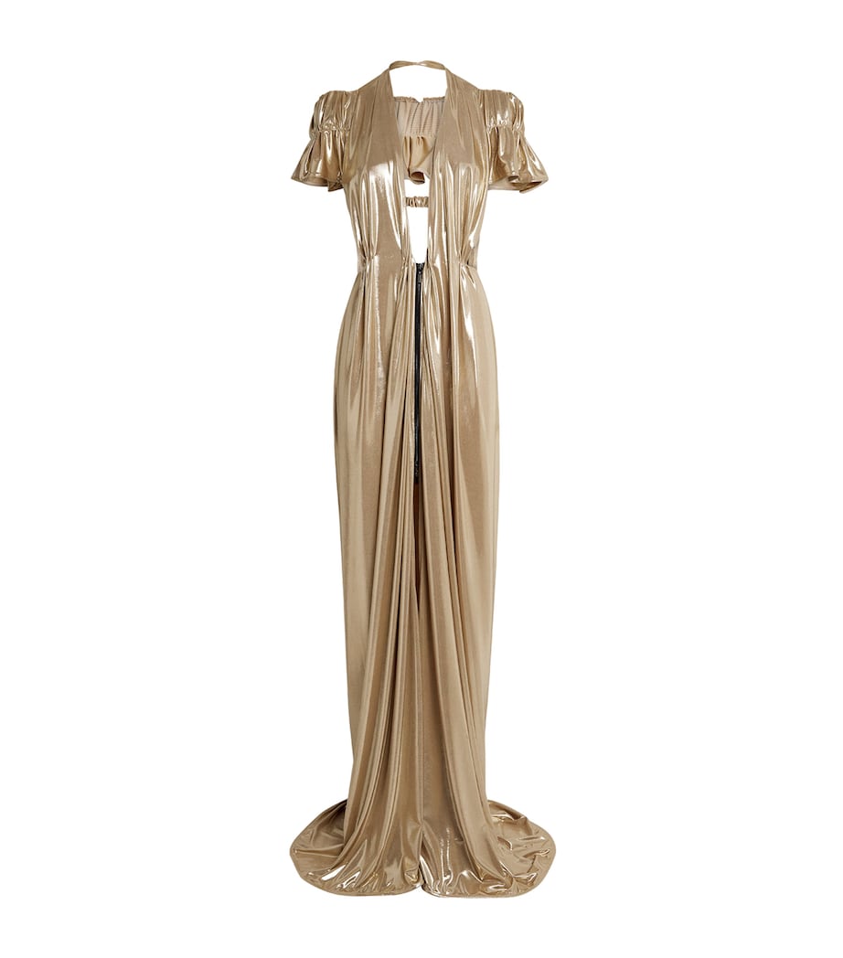 Maticevski Gold Plunge Latitude Gown