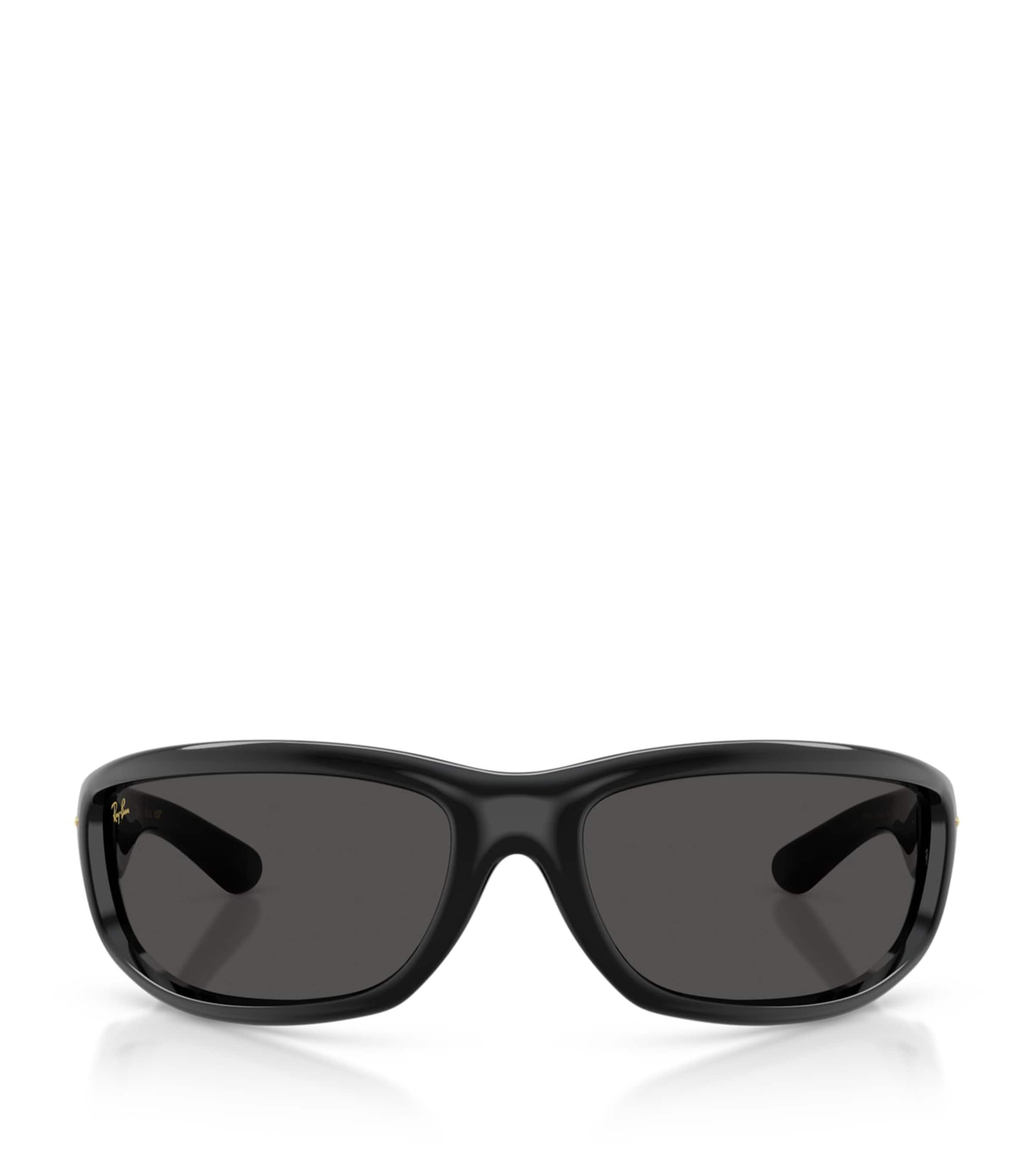 Ray-Ban Black Nylon Ultra Wrap 003 Next Generation Square Sunglasses