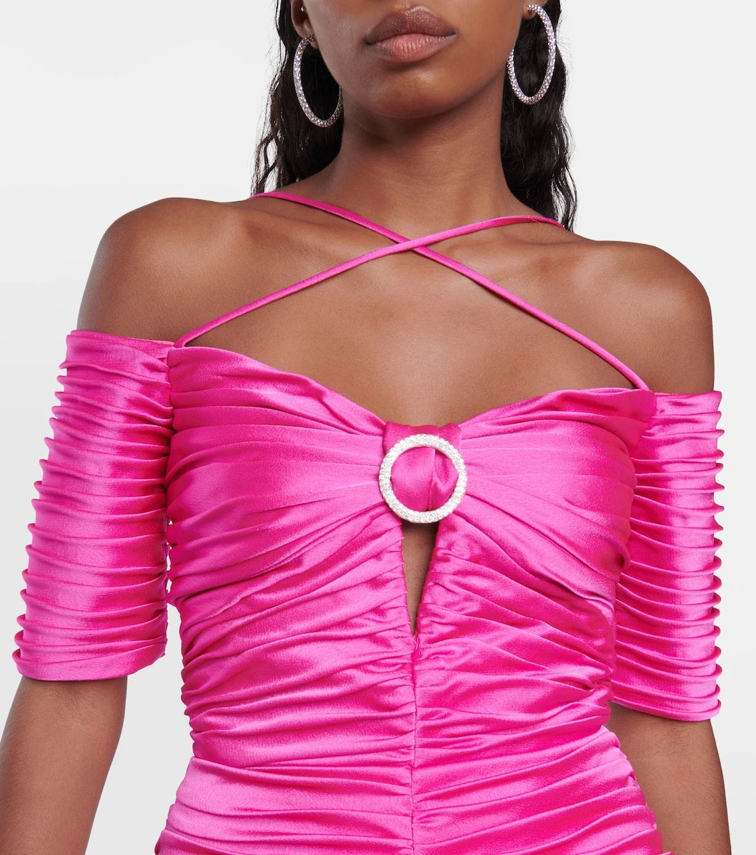 Rasario - Draped satin minidress