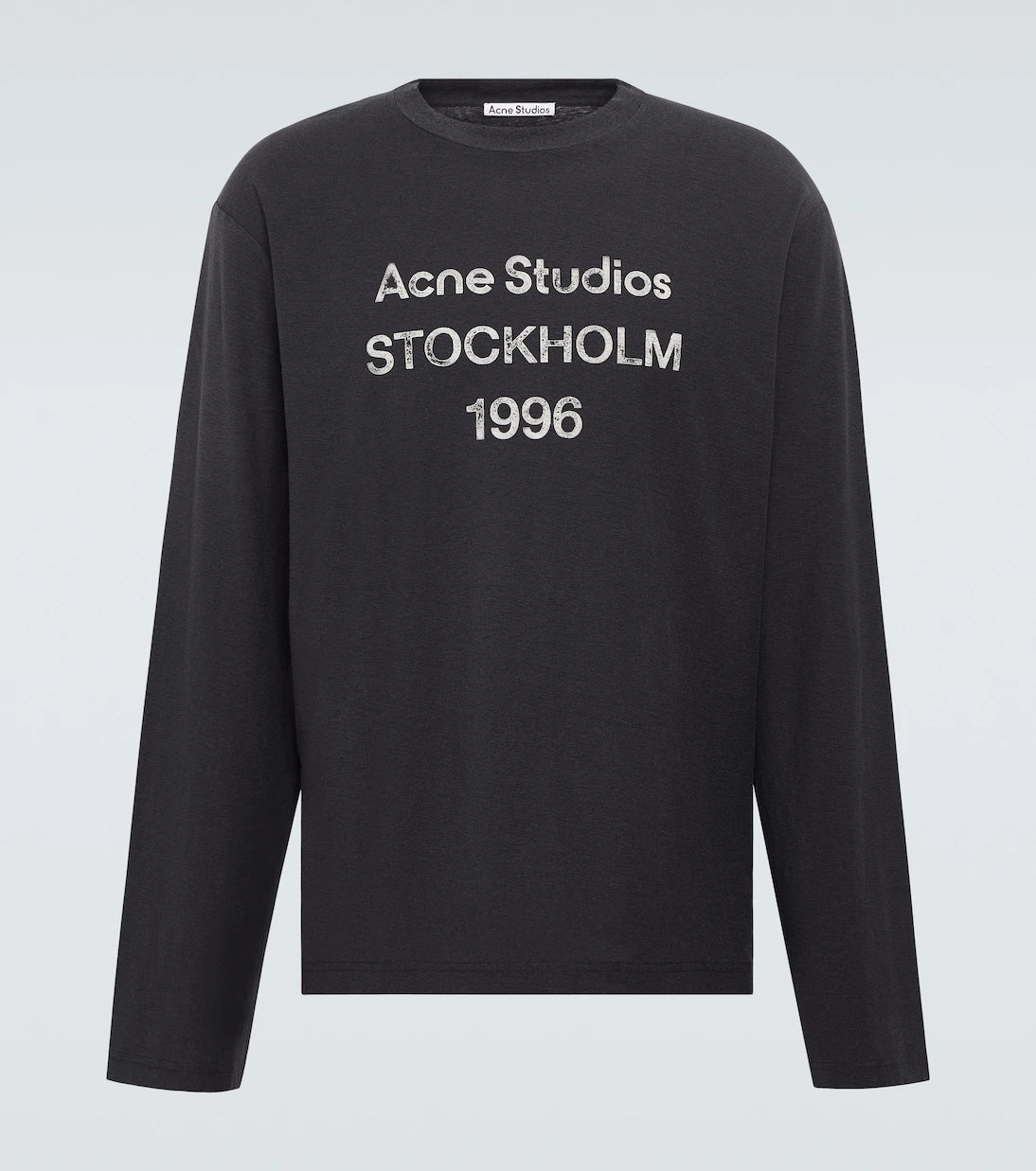 Acne Studios - تي شيرت جيرسيه بشعار ممزق