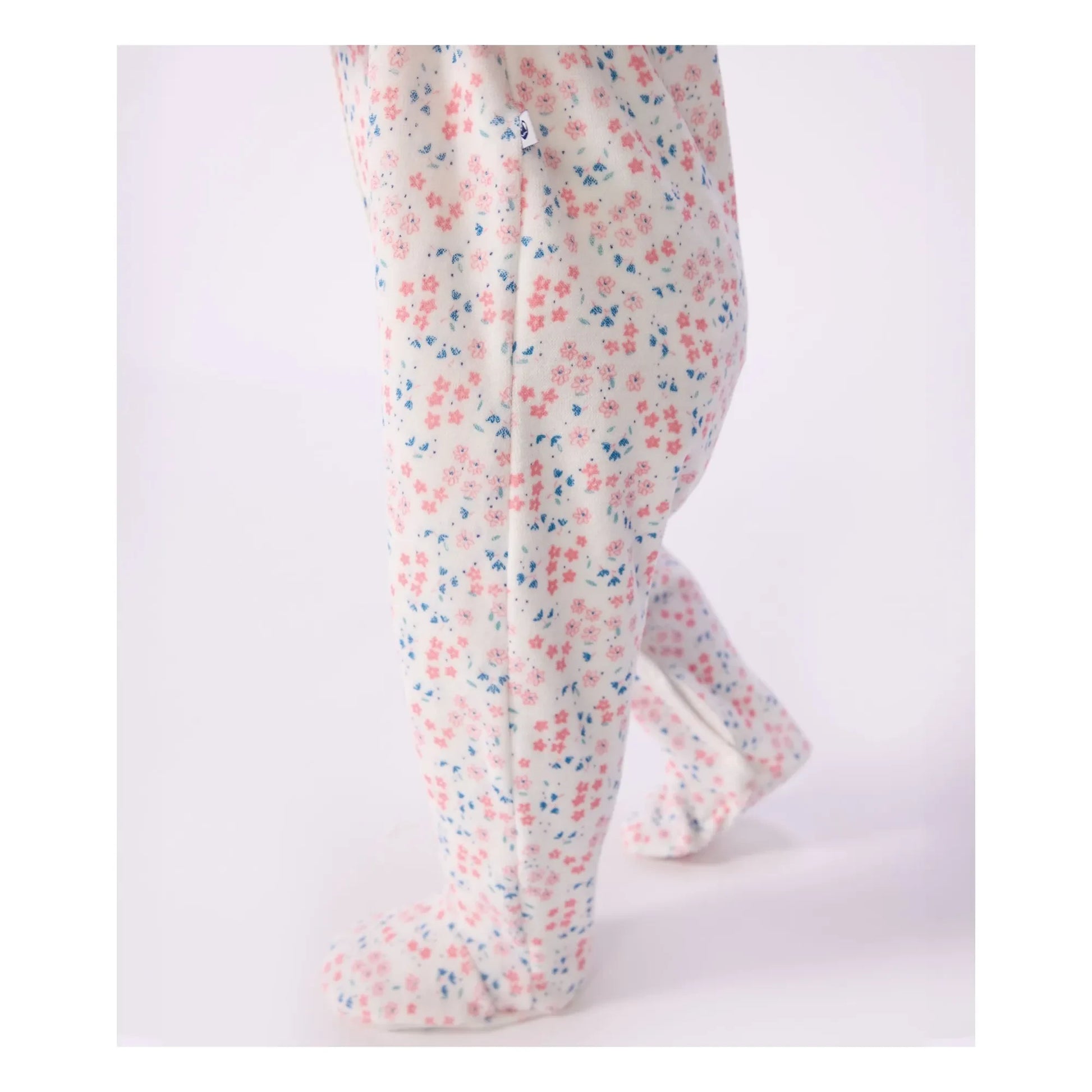 Petit Bateau - Dors Bien Fleuri Velours pyjamas | White