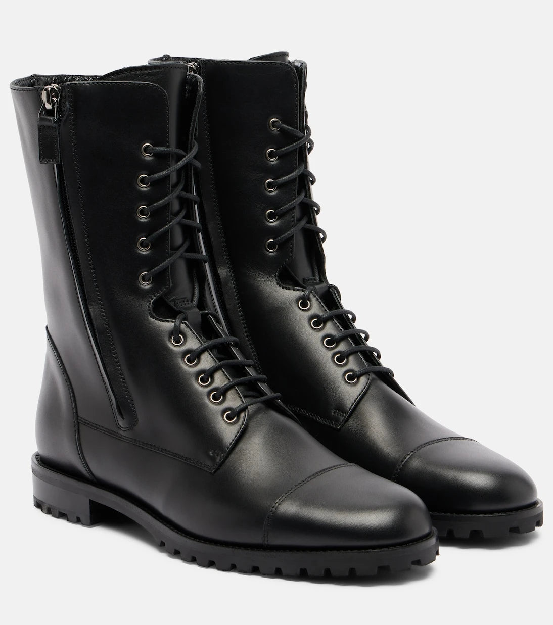 Manolo Blahnik - Lugata leather combat boots