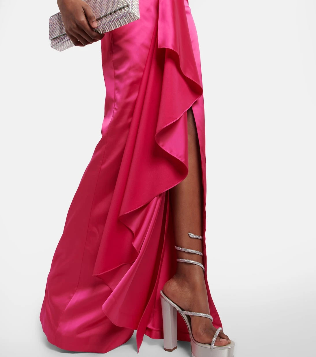 Rasario - Draped corset satin gown