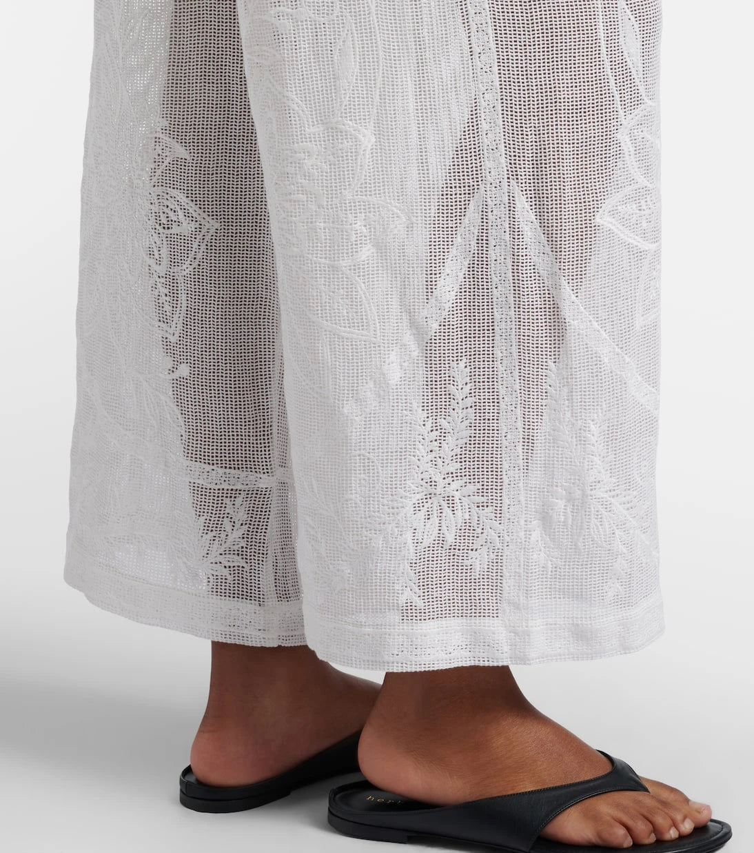 Farm Rio - Nina embroidered cotton pants