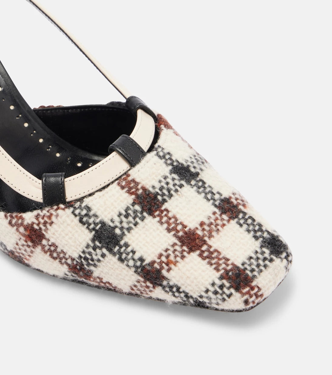 Manolo Blahnik - Vestal checked slingback pumps