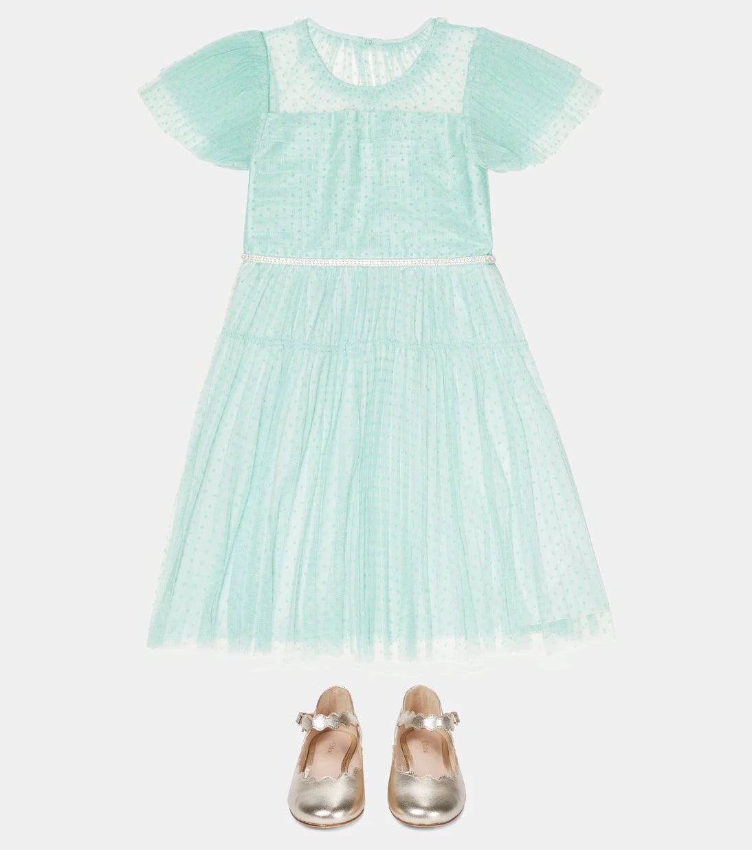 Self-Portrait Kids - Point d'esprit tulle dress