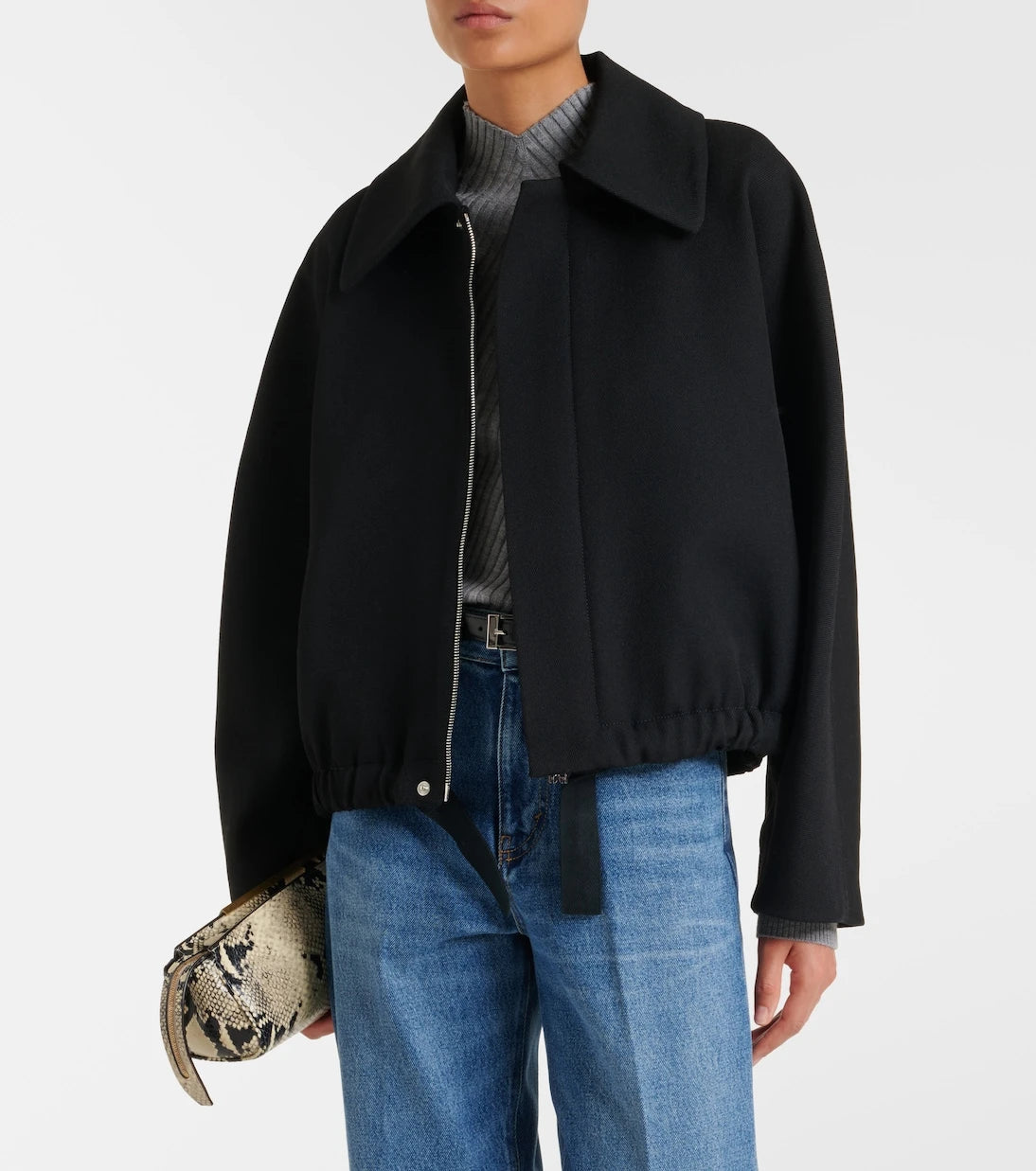 Victoria Beckham - Arden virgin wool gabardine blouson jacket