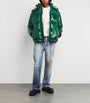Green Down Monogram Puffer Jacket