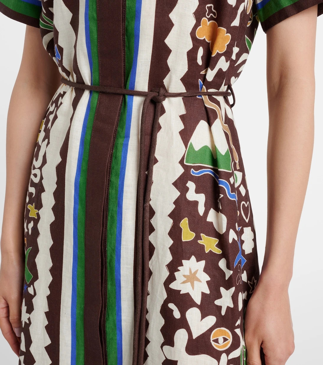Alémais - Maroc printed linen shirt dress